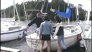 Trio in runabout